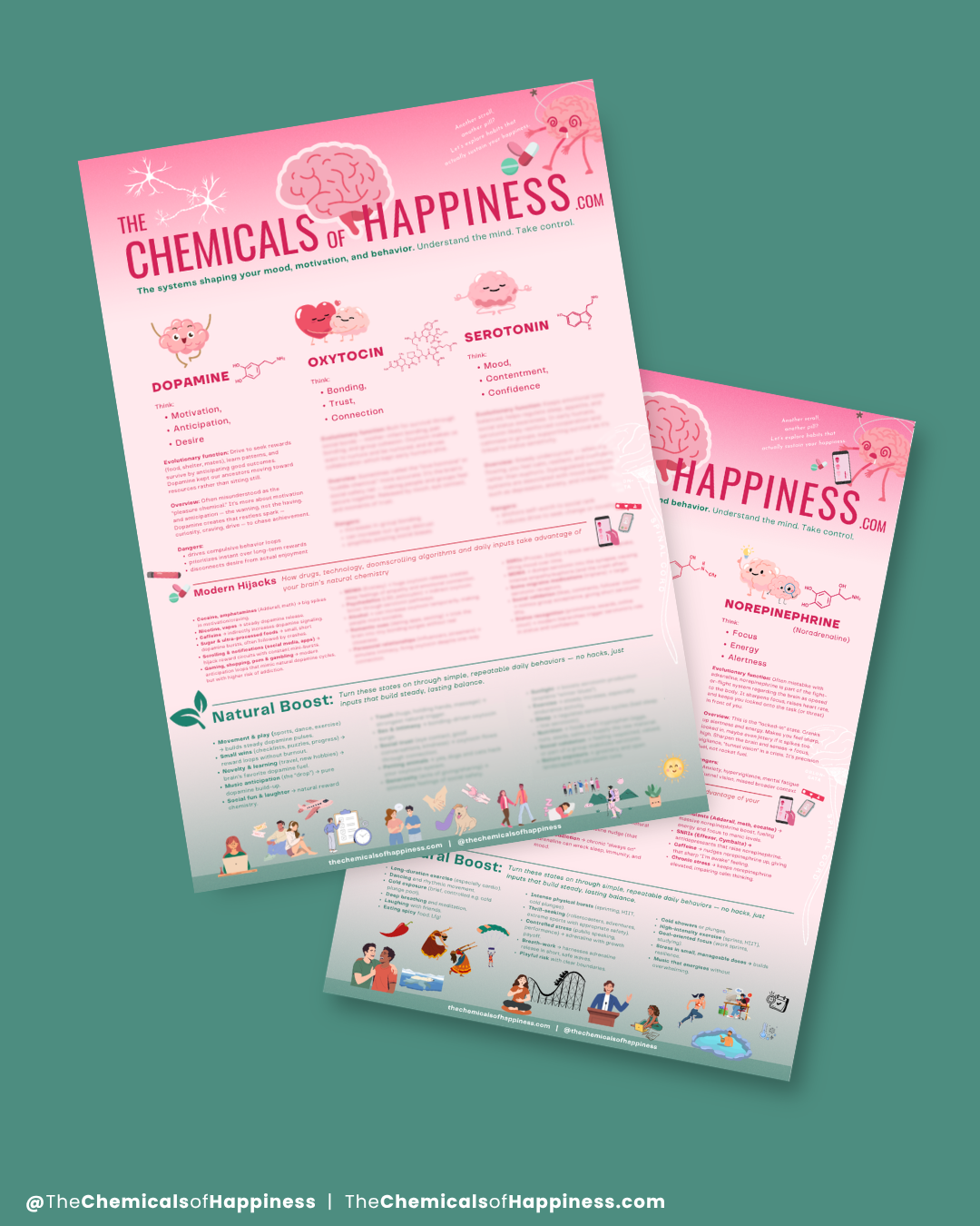 FREE VERSION - Chemicals of Happiness | Cheat Sheet